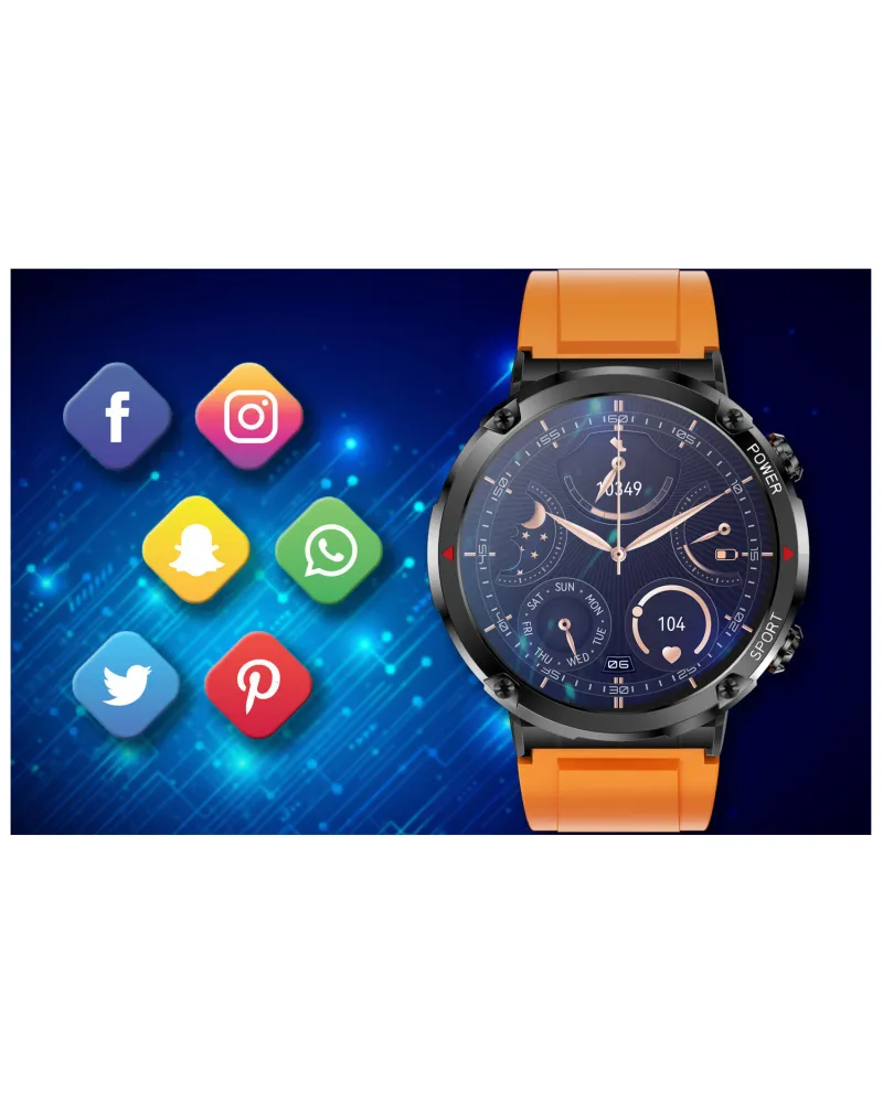 SMARTWATCH MĘSKI GRAVITY GT21-2 - BLUETOOTH CALL, DODATKOWY PASEK (sg025b)