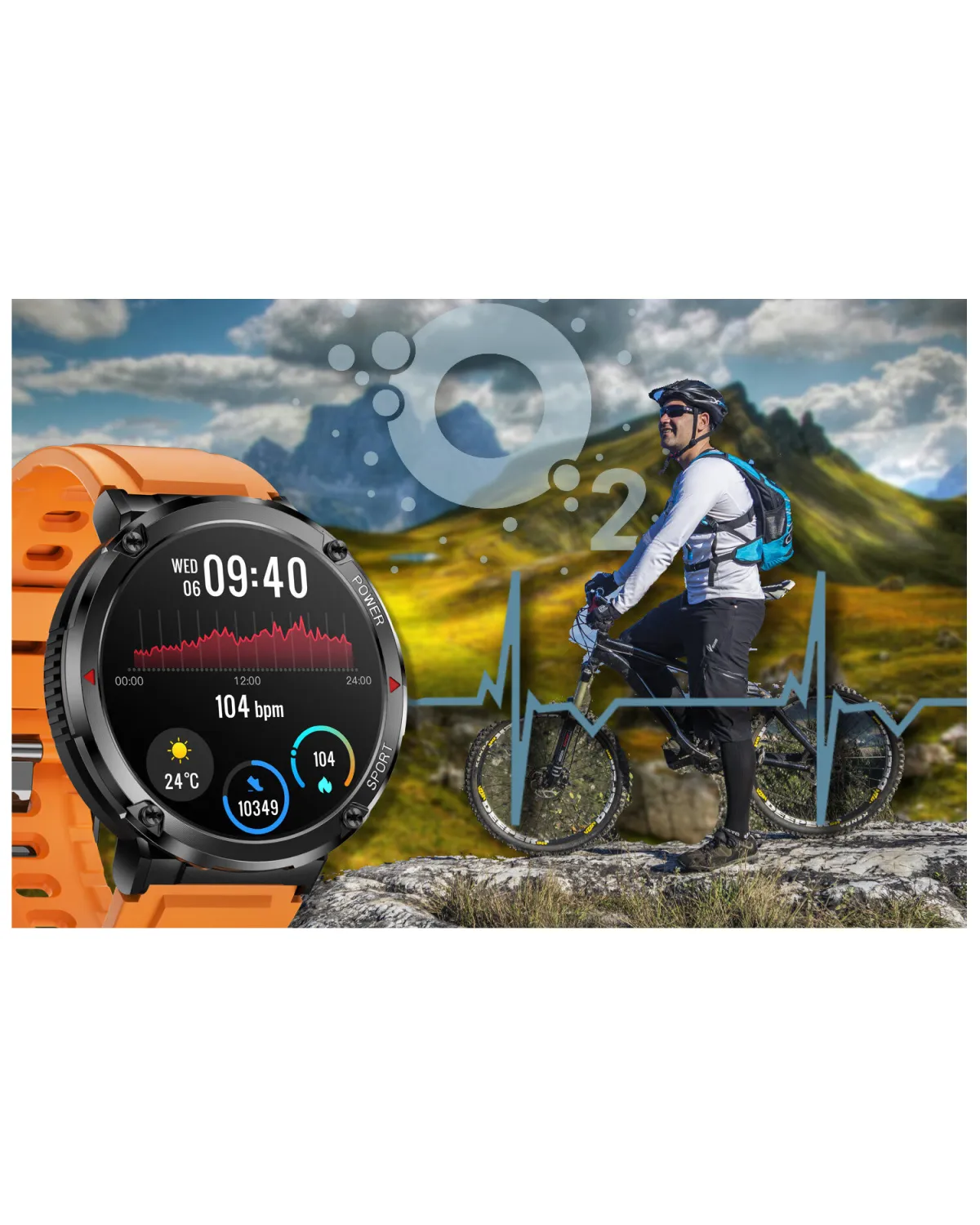 SMARTWATCH MĘSKI GRAVITY GT21-2 - BLUETOOTH CALL, DODATKOWY PASEK (sg025b)