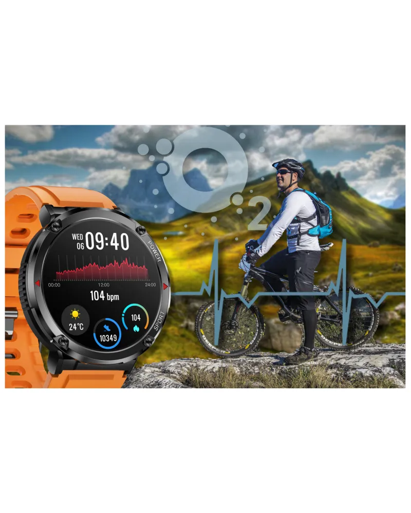 SMARTWATCH MĘSKI GRAVITY GT21-2 - BLUETOOTH CALL, DODATKOWY PASEK (sg025b)