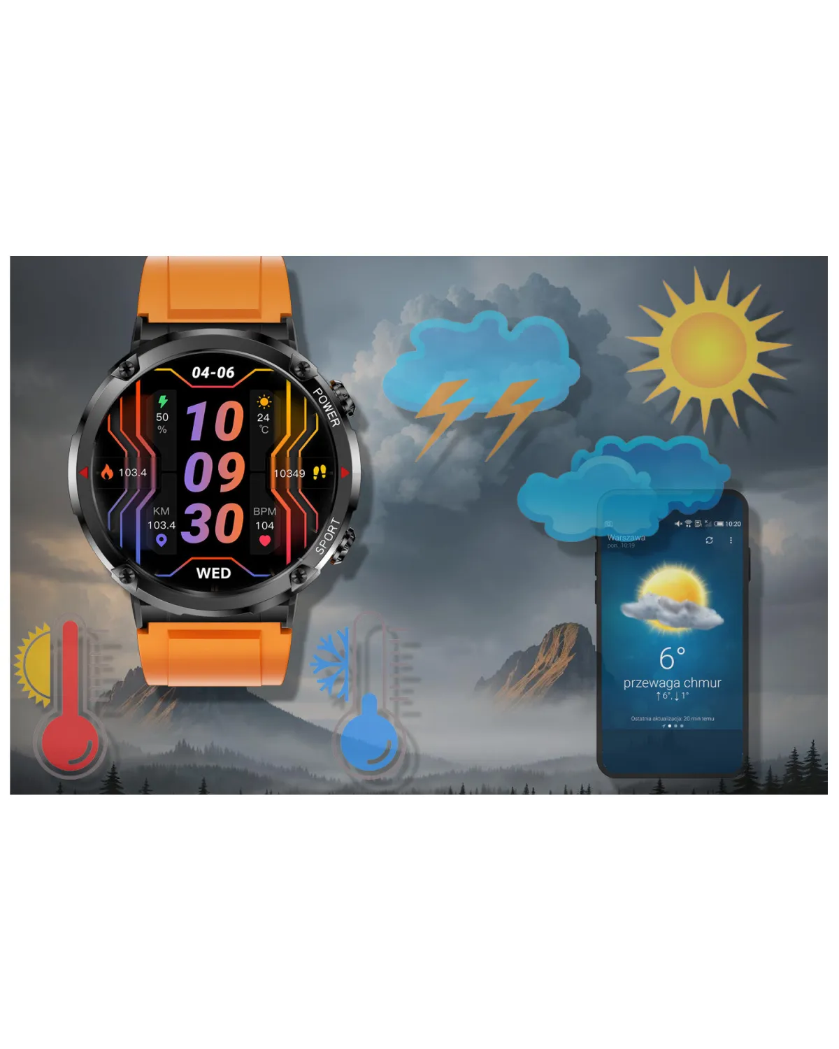 SMARTWATCH MĘSKI GRAVITY GT21-2 - BLUETOOTH CALL, DODATKOWY PASEK (sg025b)
