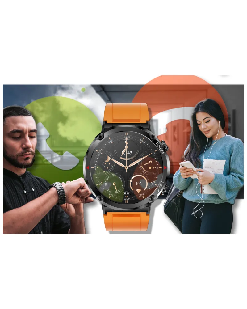SMARTWATCH MĘSKI GRAVITY GT21-2 - BLUETOOTH CALL, DODATKOWY PASEK (sg025b)