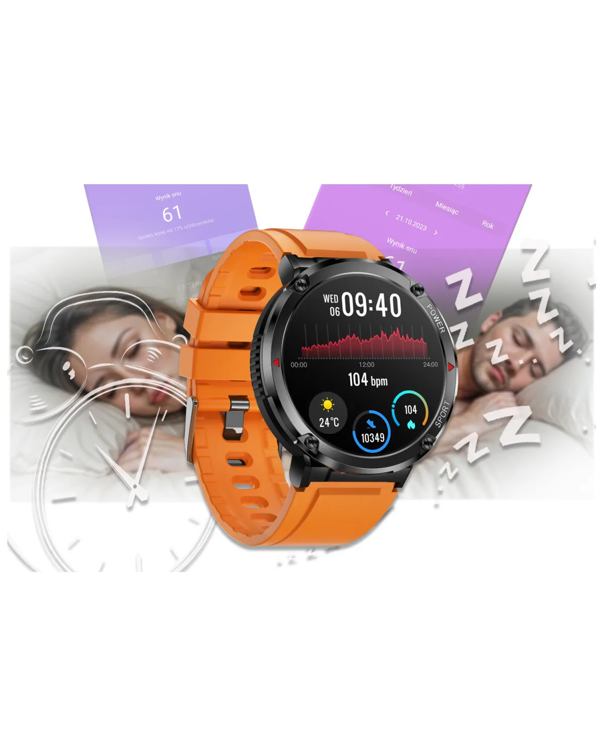 SMARTWATCH MĘSKI GRAVITY GT21-2 - BLUETOOTH CALL, DODATKOWY PASEK (sg025b)