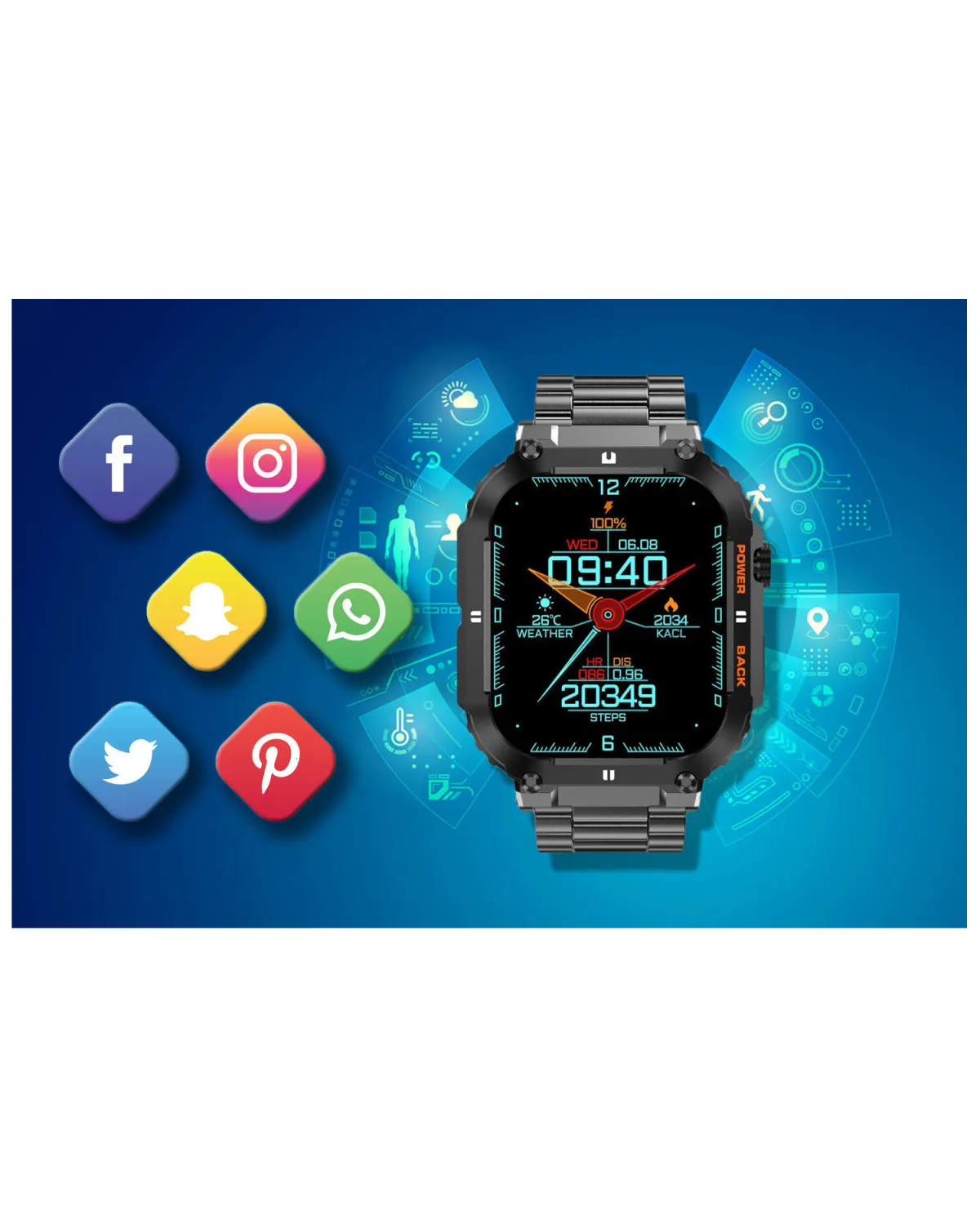 SMARTWATCH MĘSKI GRAVITY GT6-2 - WYKONYWANIE POŁĄCZEŃ, MONITOR SNU (sg020b) SMARTWATCH MĘSKI GRAVITY GT6-2 - WYKONYWANIE POŁĄCZEŃ, MONITOR SNU (sg020b)