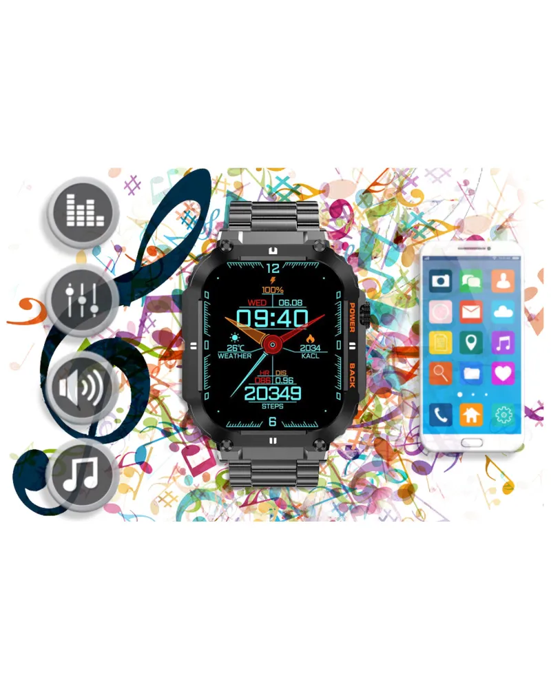 SMARTWATCH MĘSKI GRAVITY GT6-2 - WYKONYWANIE POŁĄCZEŃ, MONITOR SNU (sg020b) SMARTWATCH MĘSKI GRAVITY GT6-2 - WYKONYWANIE POŁĄCZEŃ, MONITOR SNU (sg020b)