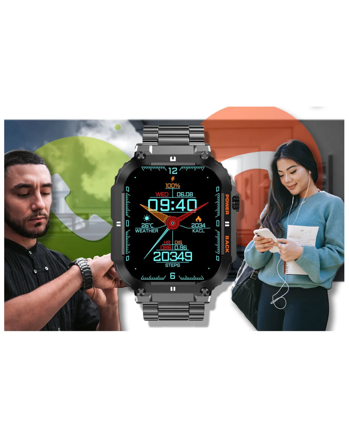 SMARTWATCH MĘSKI GRAVITY GT6-2 - WYKONYWANIE POŁĄCZEŃ, MONITOR SNU (sg020b) SMARTWATCH MĘSKI GRAVITY GT6-2 - WYKONYWANIE POŁĄCZEŃ, MONITOR SNU (sg020b)