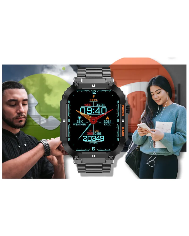 SMARTWATCH MĘSKI GRAVITY GT6-2 - WYKONYWANIE POŁĄCZEŃ, MONITOR SNU (sg020b) SMARTWATCH MĘSKI GRAVITY GT6-2 - WYKONYWANIE POŁĄCZEŃ, MONITOR SNU (sg020b)