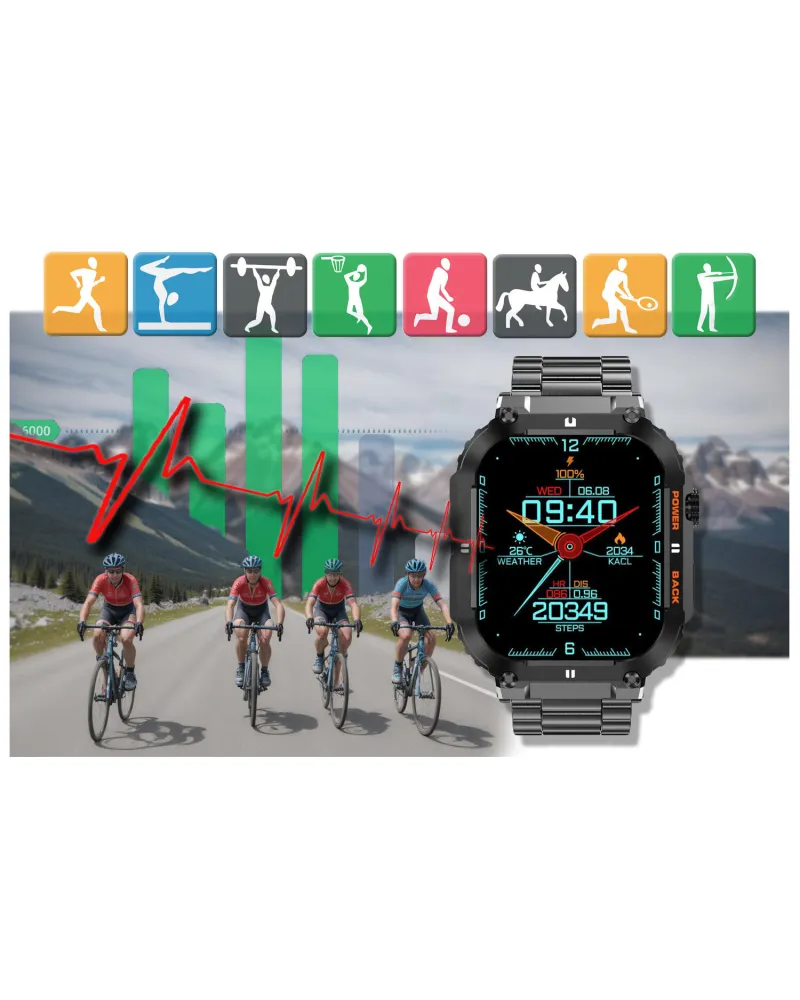 SMARTWATCH MĘSKI GRAVITY GT6-2 - WYKONYWANIE POŁĄCZEŃ, MONITOR SNU (sg020b) SMARTWATCH MĘSKI GRAVITY GT6-2 - WYKONYWANIE POŁĄCZEŃ, MONITOR SNU (sg020b)