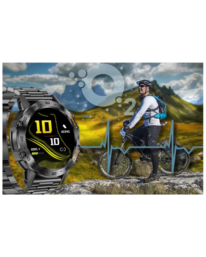 SMARTWATCH MĘSKI GRAVITY GT9-2 - WYKONYWANIE POŁĄCZEŃ, CIŚNIENIOMIERZ (sg021b)