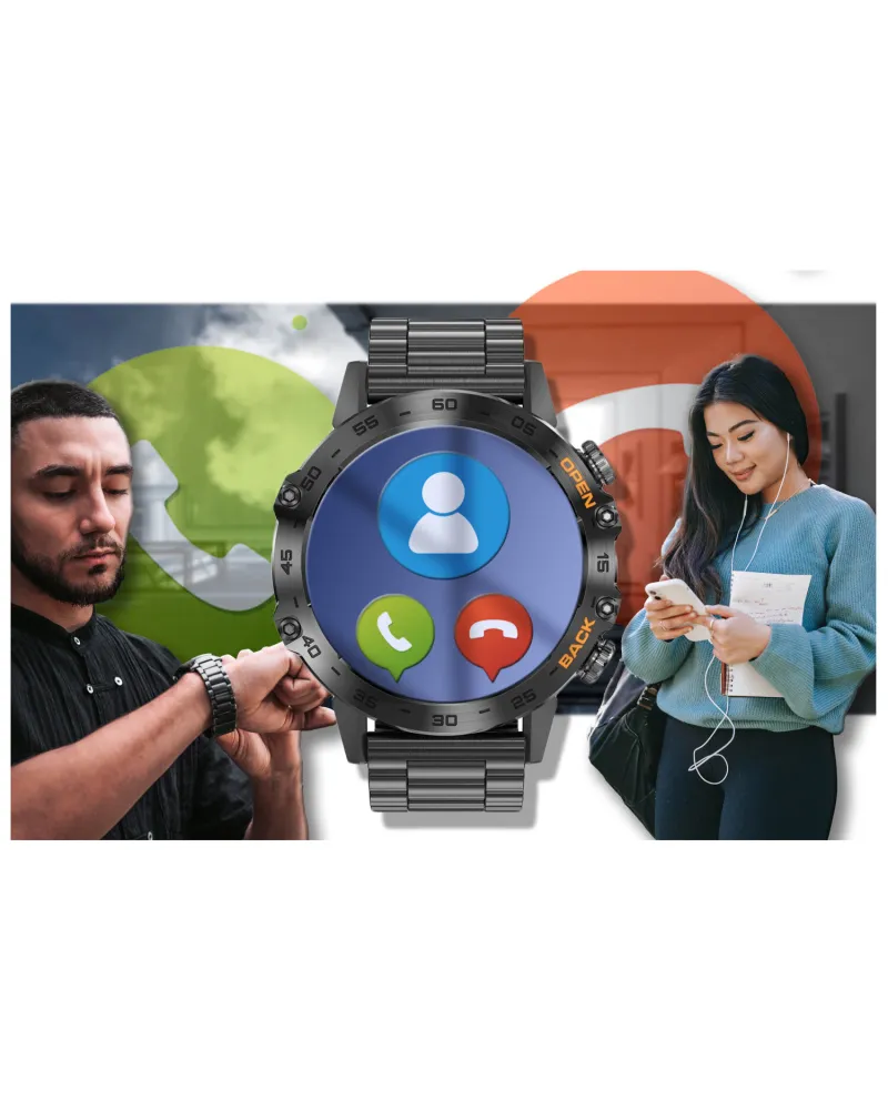 SMARTWATCH MĘSKI GRAVITY GT9-2 - WYKONYWANIE POŁĄCZEŃ, CIŚNIENIOMIERZ (sg021b)