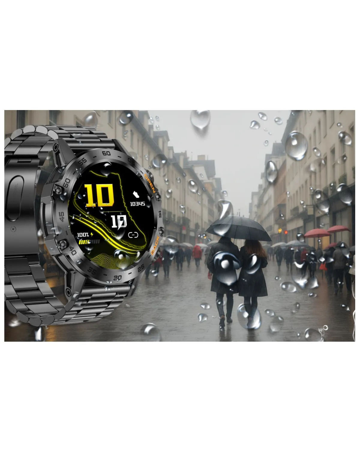 SMARTWATCH MĘSKI GRAVITY GT9-2 - WYKONYWANIE POŁĄCZEŃ, CIŚNIENIOMIERZ (sg021b)