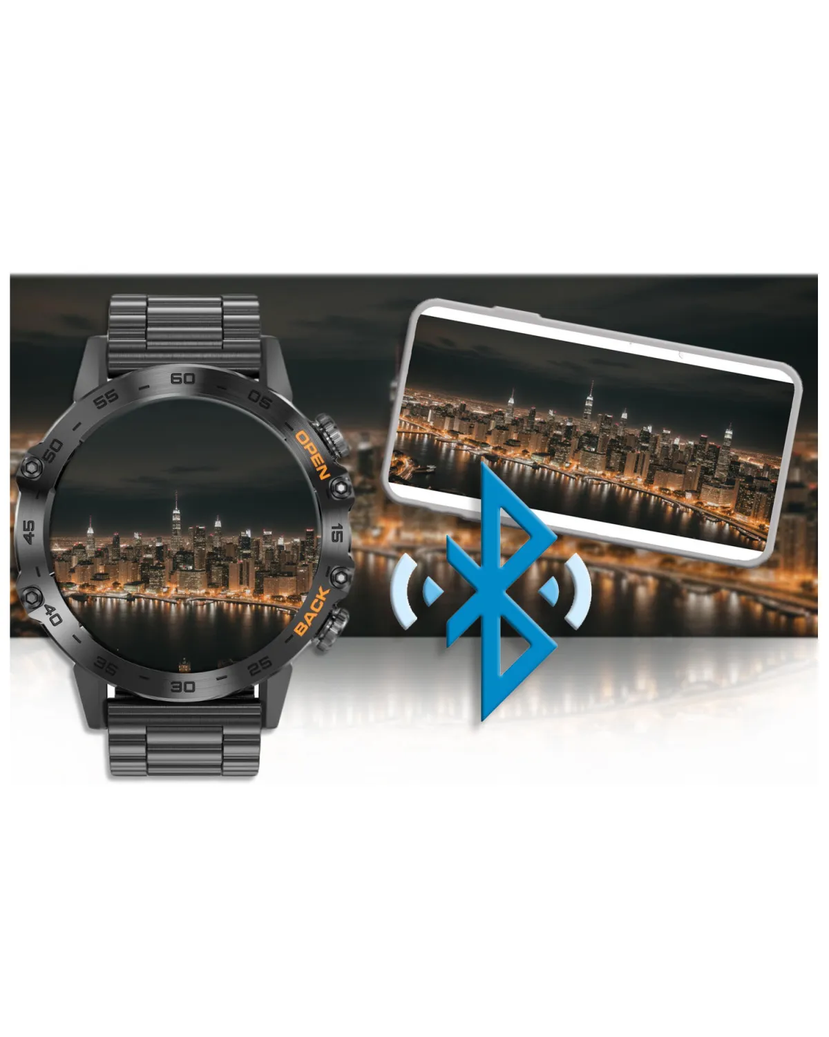 SMARTWATCH MĘSKI GRAVITY GT9-2 - WYKONYWANIE POŁĄCZEŃ, CIŚNIENIOMIERZ (sg021b)