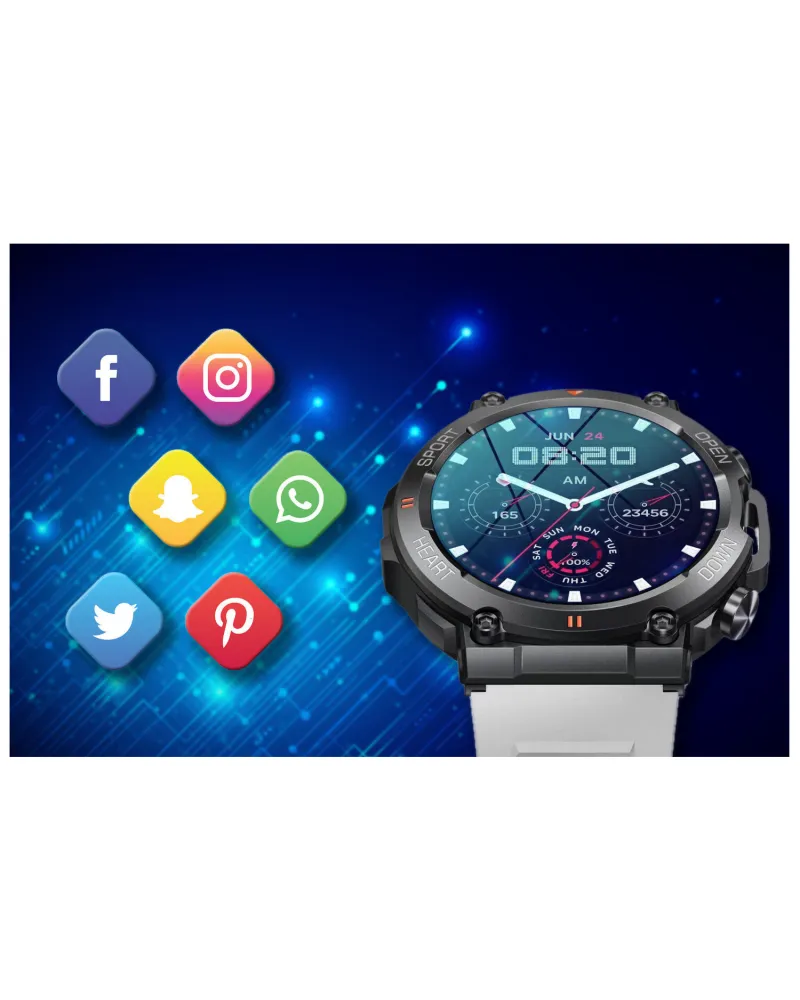 SMARTWATCH MĘSKI GRAVITY GT7-6 PRO - WYKONYWANIE POŁĄCZEŃ, PULSOKSYMETR (sg018f)