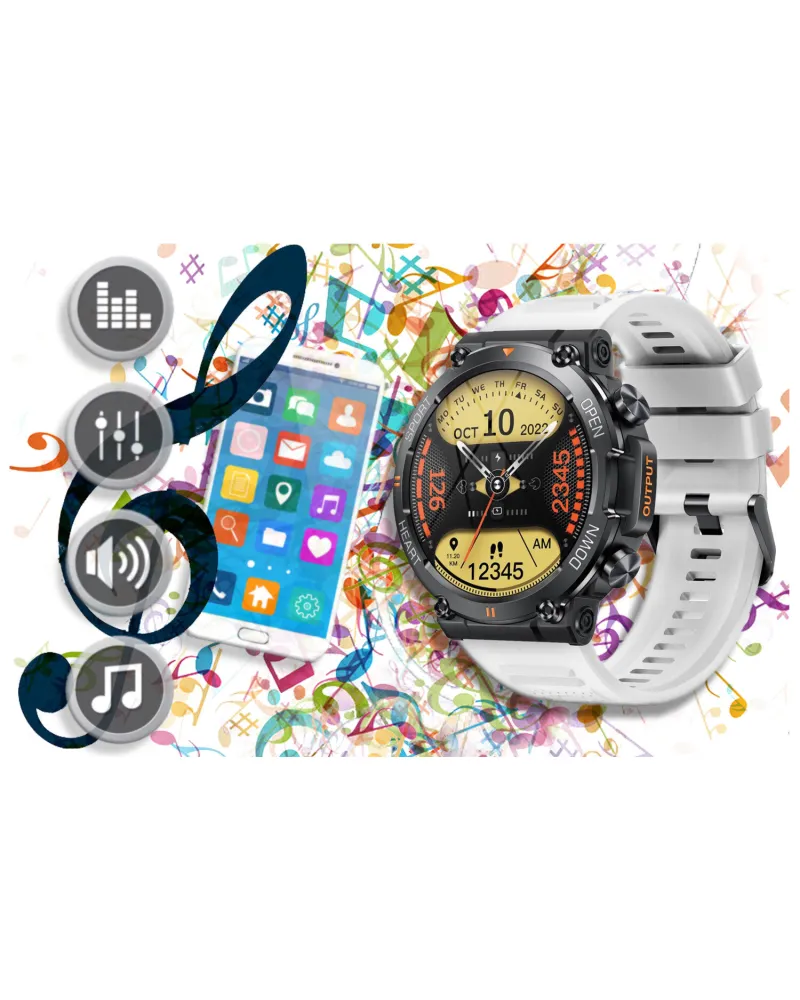 SMARTWATCH MĘSKI GRAVITY GT7-6 PRO - WYKONYWANIE POŁĄCZEŃ, PULSOKSYMETR (sg018f)