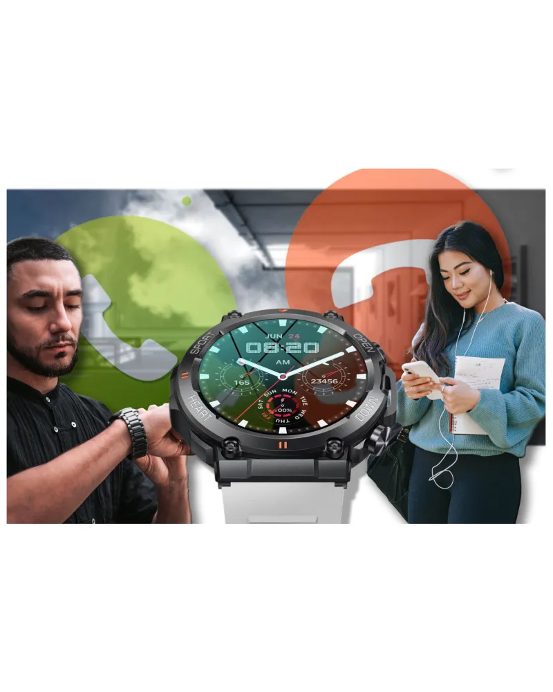 SMARTWATCH MĘSKI GRAVITY GT7-6 PRO - WYKONYWANIE POŁĄCZEŃ, PULSOKSYMETR (sg018f)