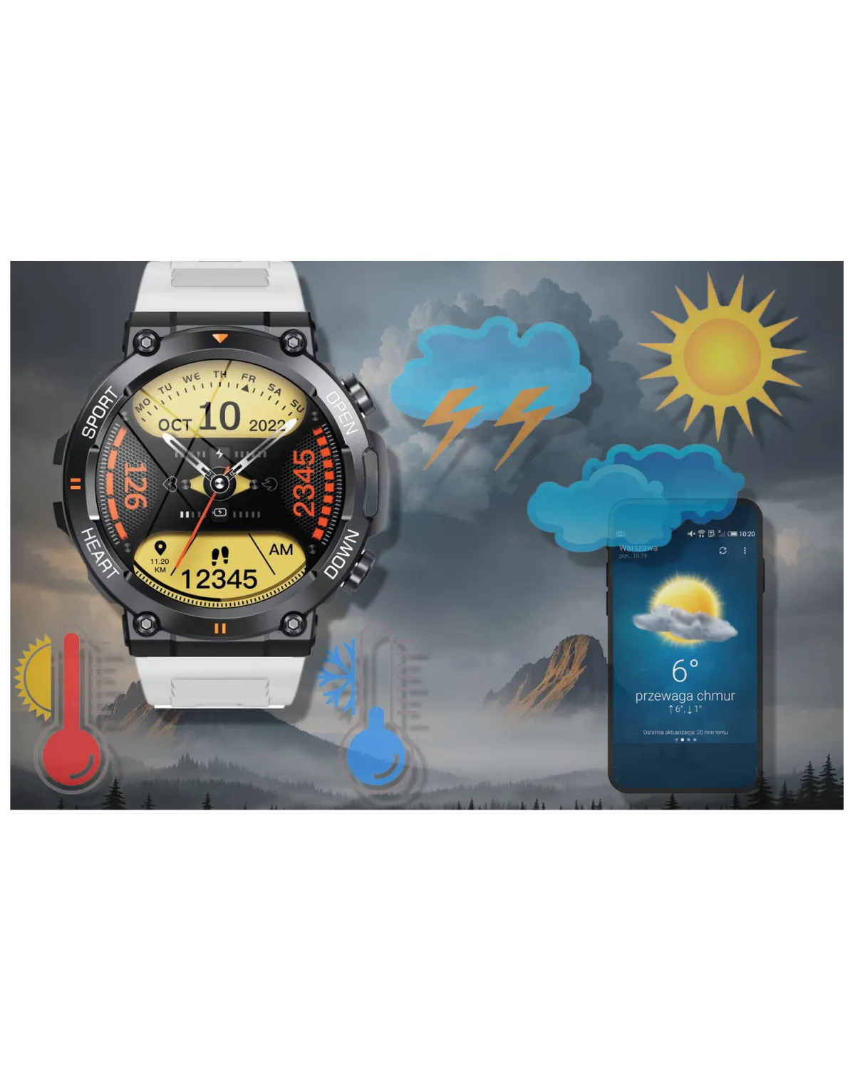 SMARTWATCH MĘSKI GRAVITY GT7-6 PRO - WYKONYWANIE POŁĄCZEŃ, PULSOKSYMETR (sg018f)