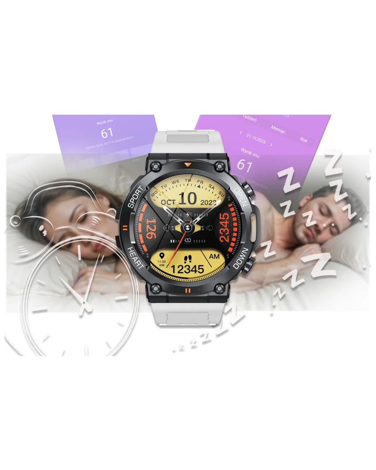 SMARTWATCH MĘSKI GRAVITY GT7-6 PRO - WYKONYWANIE POŁĄCZEŃ, PULSOKSYMETR (sg018f)
