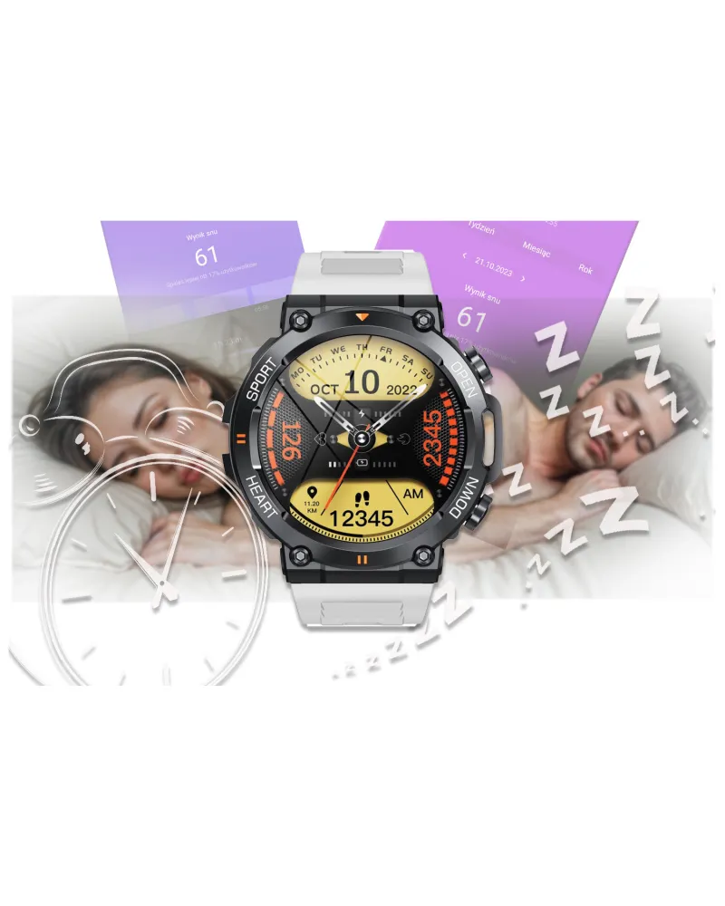 SMARTWATCH MĘSKI GRAVITY GT7-6 PRO - WYKONYWANIE POŁĄCZEŃ, PULSOKSYMETR (sg018f)
