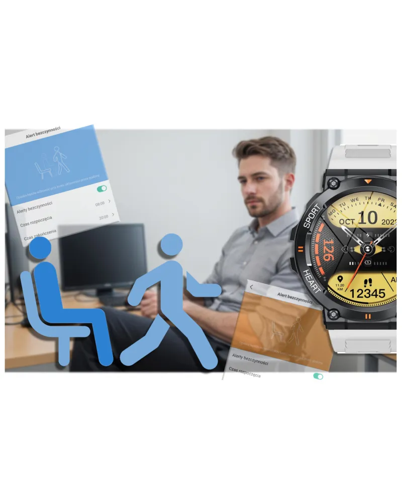 SMARTWATCH MĘSKI GRAVITY GT7-6 PRO - WYKONYWANIE POŁĄCZEŃ, PULSOKSYMETR (sg018f)