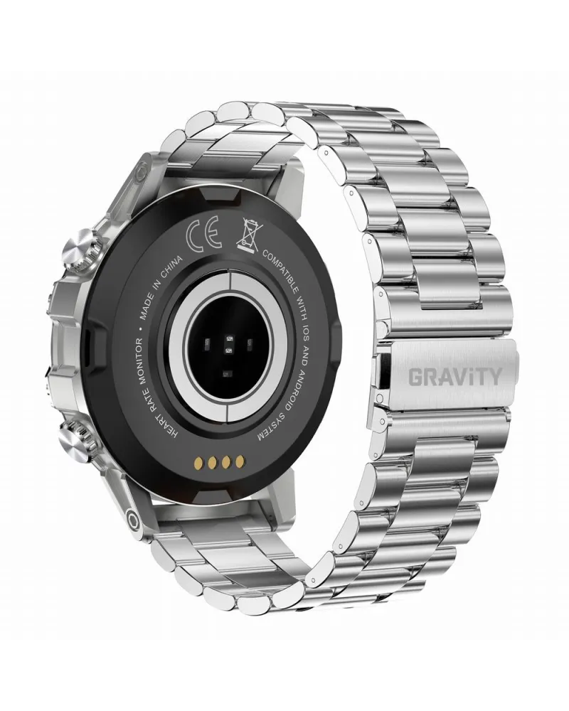 SMARTWATCH MĘSKI GRAVITY GT9-3 - WYKONYWANIE POŁĄCZEŃ, CIŚNIENIOMIERZ (sg021c)