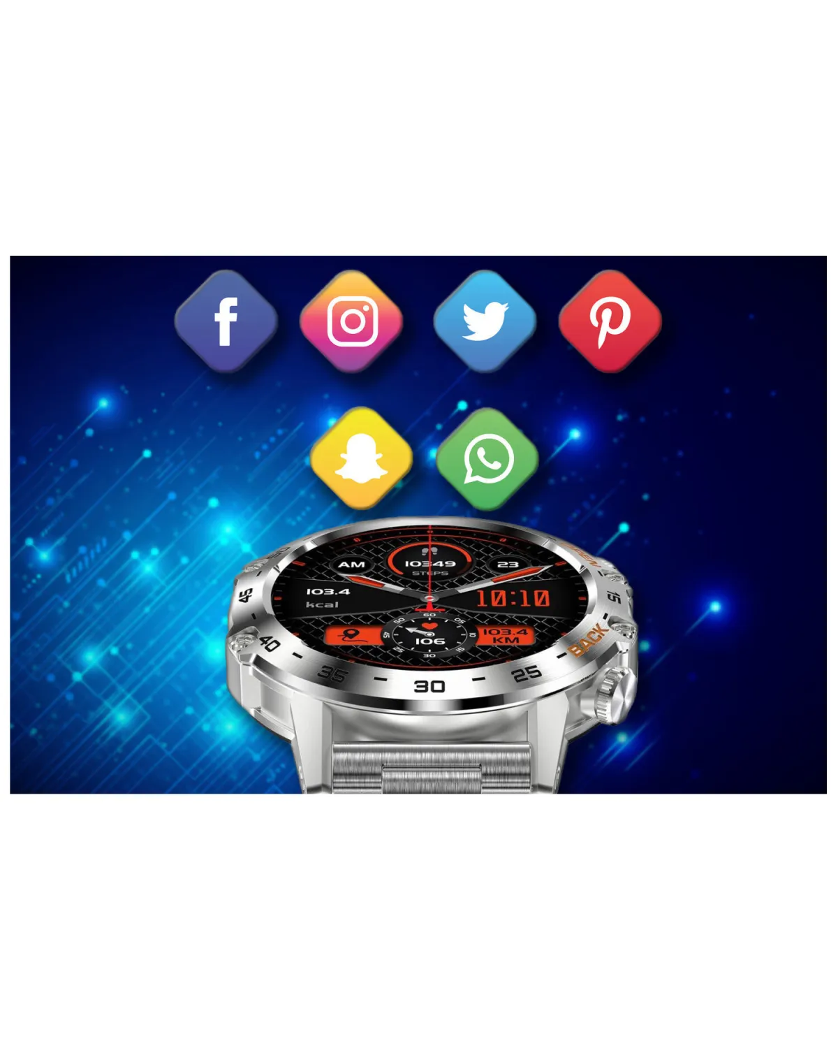 SMARTWATCH MĘSKI GRAVITY GT9-3 - WYKONYWANIE POŁĄCZEŃ, CIŚNIENIOMIERZ (sg021c)