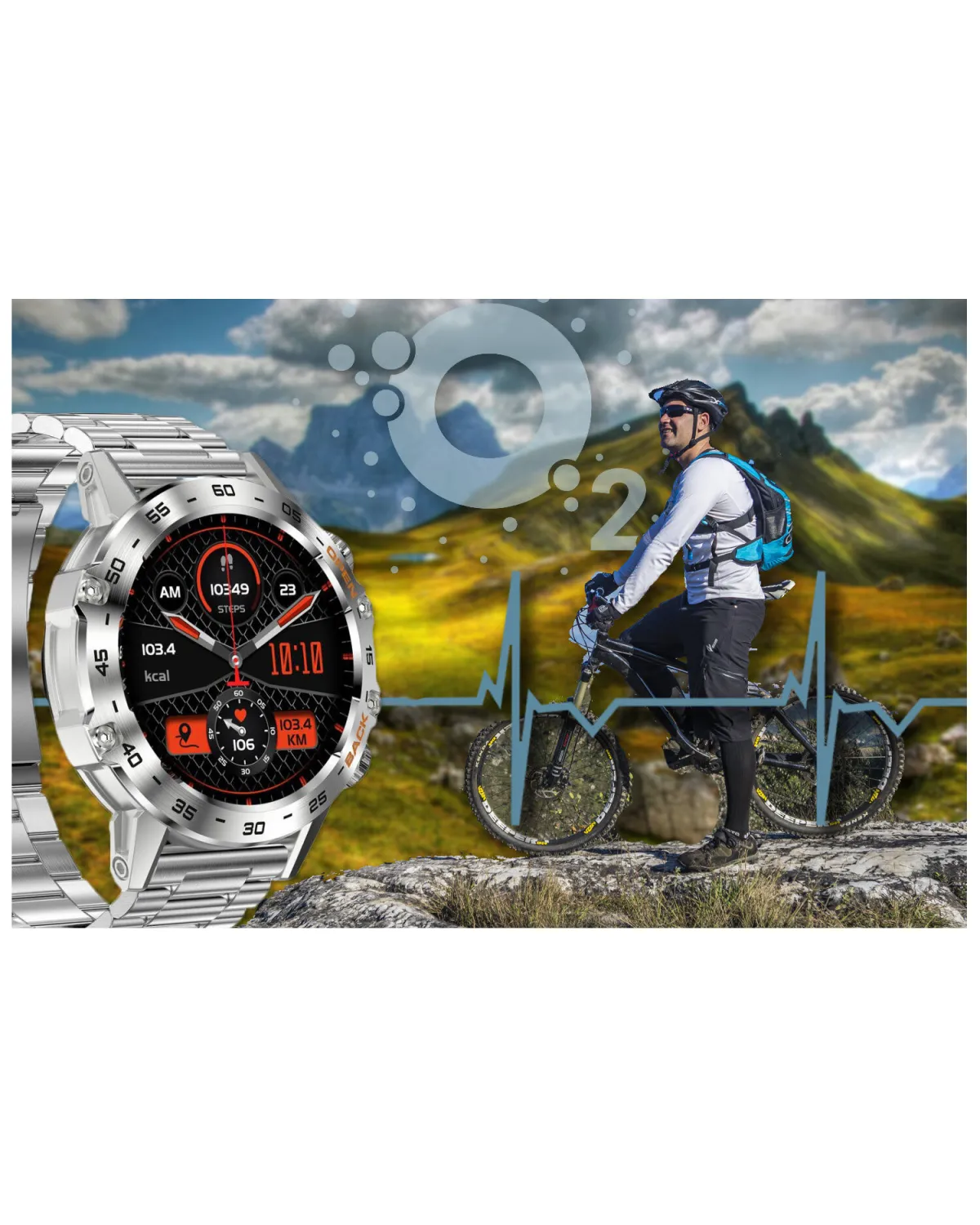 SMARTWATCH MĘSKI GRAVITY GT9-3 - WYKONYWANIE POŁĄCZEŃ, CIŚNIENIOMIERZ (sg021c)