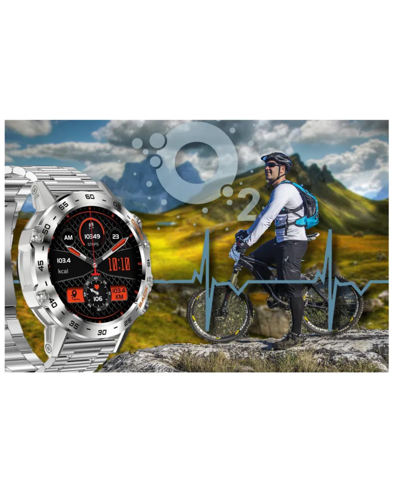 SMARTWATCH MĘSKI GRAVITY GT9-3 - WYKONYWANIE POŁĄCZEŃ, CIŚNIENIOMIERZ (sg021c)