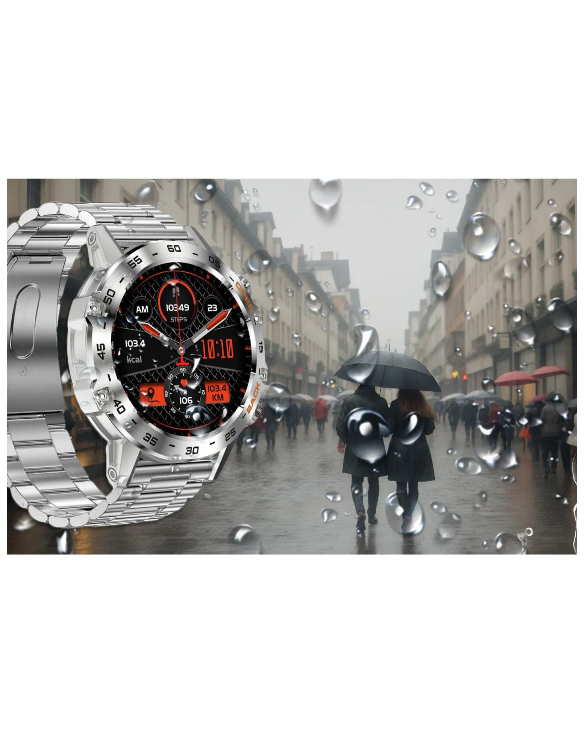 SMARTWATCH MĘSKI GRAVITY GT9-3 - WYKONYWANIE POŁĄCZEŃ, CIŚNIENIOMIERZ (sg021c)