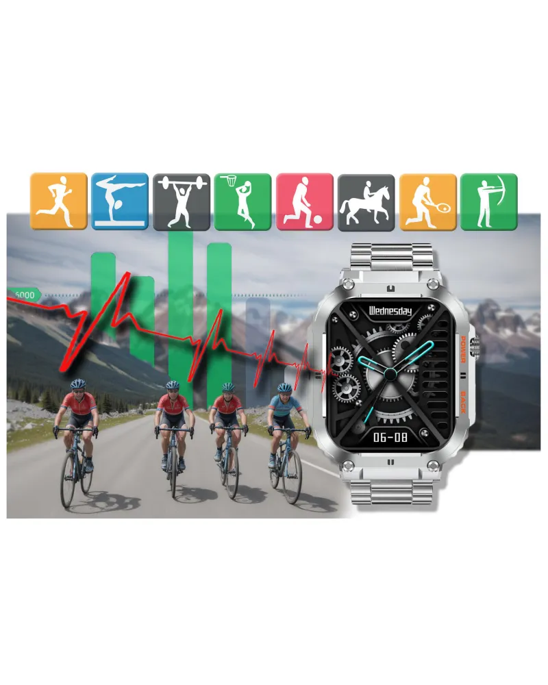 SMARTWATCH MĘSKI GRAVITY GT6-7 - WYKONYWANIE POŁĄCZEŃ, MONITOR SNU (sg020g) SMARTWATCH MĘSKI GRAVITY GT6-7 - WYKONYWANIE POŁĄCZEŃ, MONITOR SNU (sg020g)