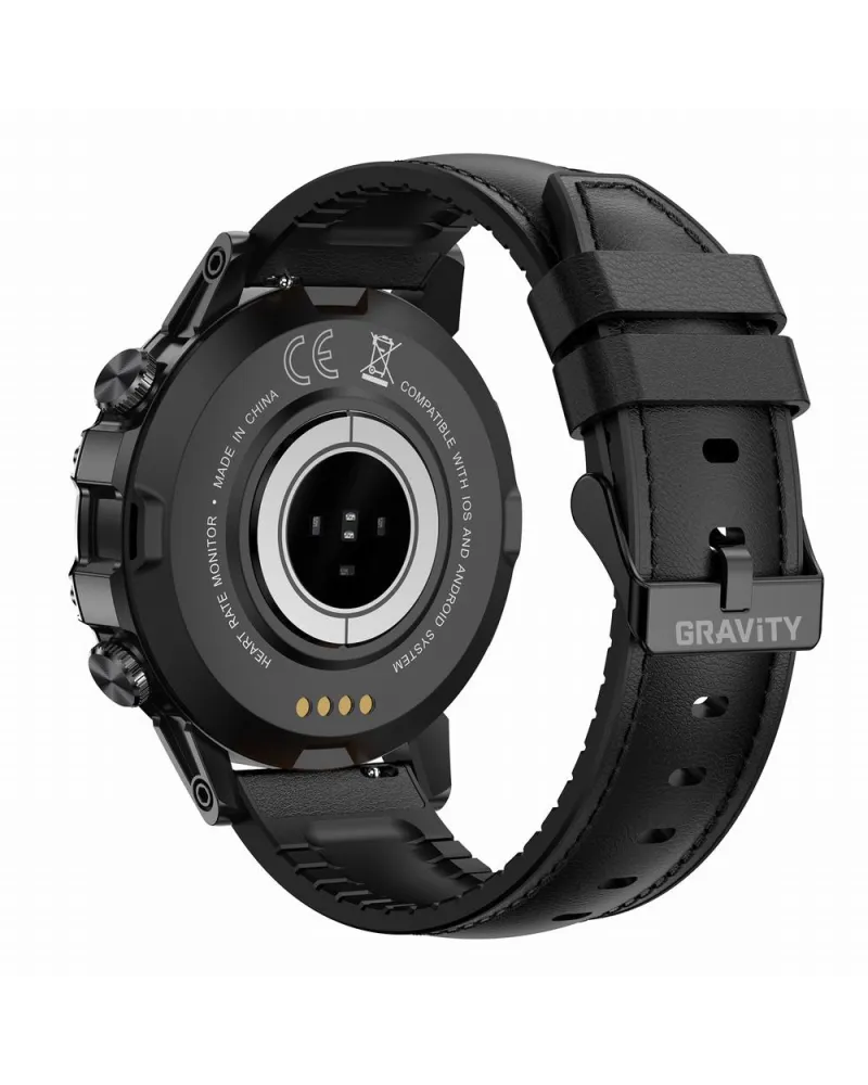 SMARTWATCH MĘSKI GRAVITY GT9-5 - WYKONYWANIE POŁĄCZEŃ, CIŚNIENIOMIERZ (sg021e)