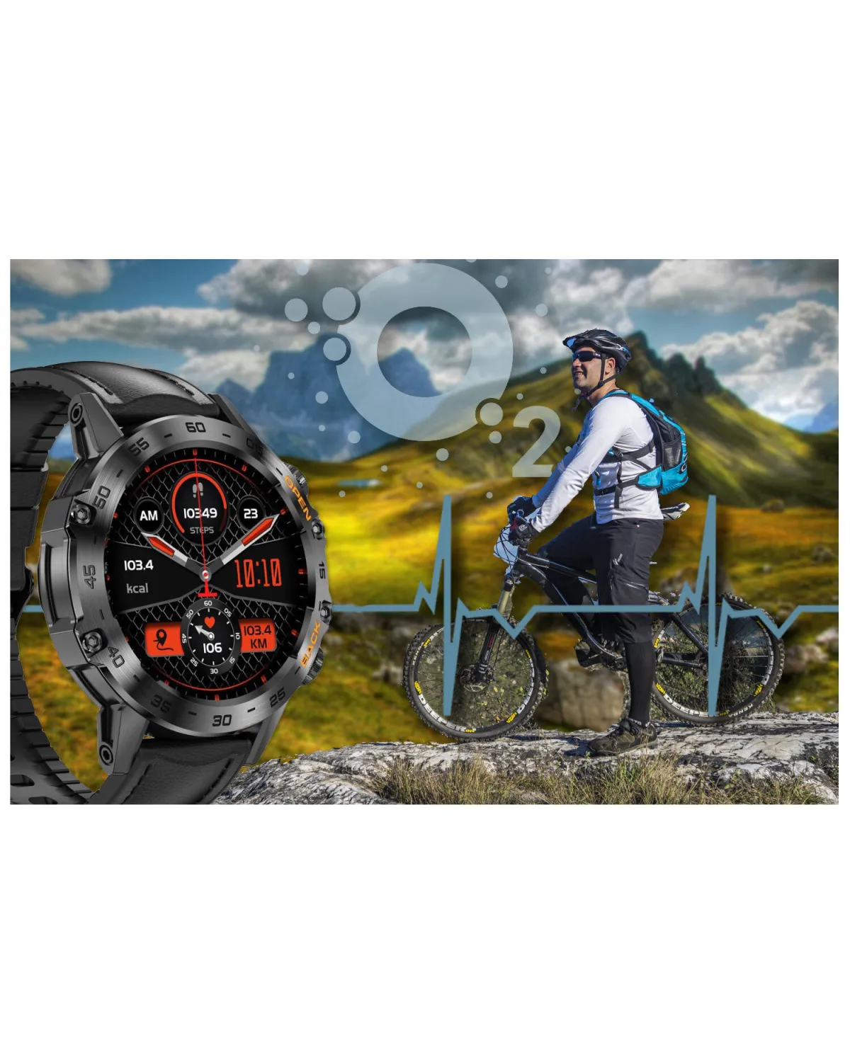 SMARTWATCH MĘSKI GRAVITY GT9-5 - WYKONYWANIE POŁĄCZEŃ, CIŚNIENIOMIERZ (sg021e)