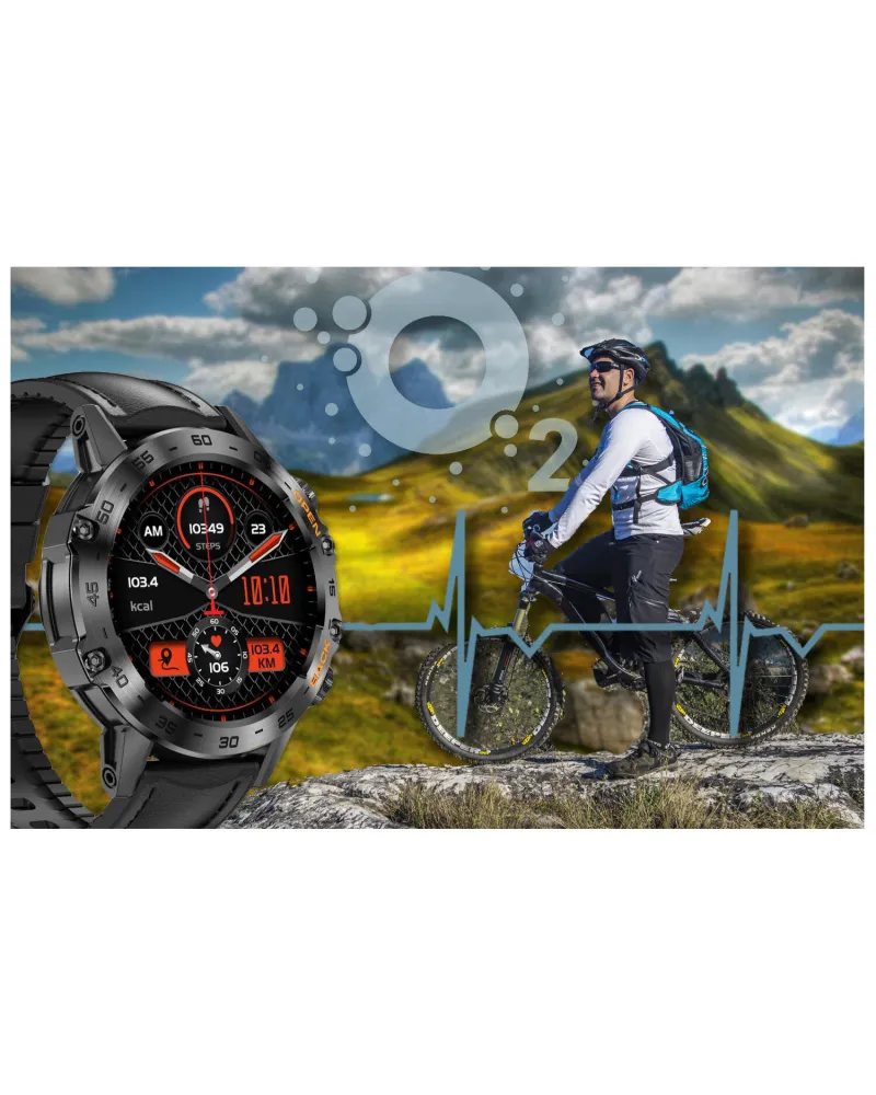 SMARTWATCH MĘSKI GRAVITY GT9-5 - WYKONYWANIE POŁĄCZEŃ, CIŚNIENIOMIERZ (sg021e)