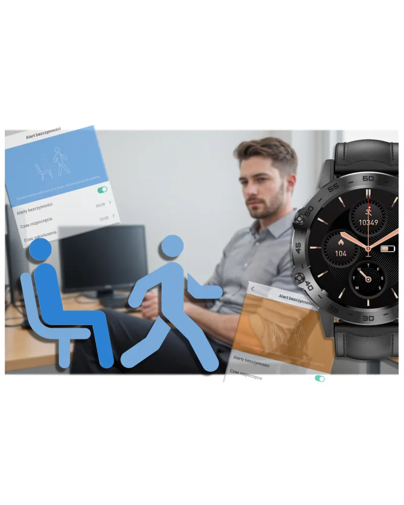 SMARTWATCH MĘSKI GRAVITY GT9-5 - WYKONYWANIE POŁĄCZEŃ, CIŚNIENIOMIERZ (sg021e)