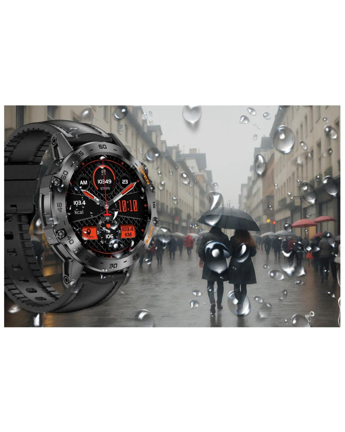 SMARTWATCH MĘSKI GRAVITY GT9-5 - WYKONYWANIE POŁĄCZEŃ, CIŚNIENIOMIERZ (sg021e)