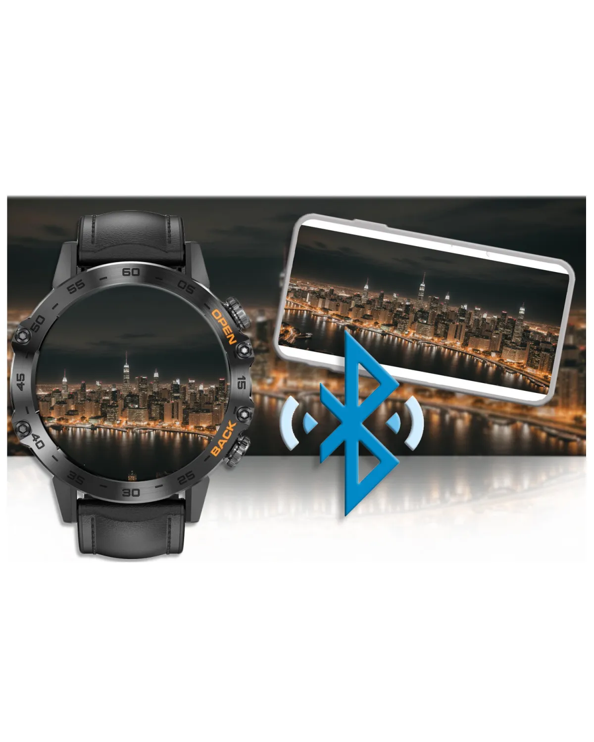 SMARTWATCH MĘSKI GRAVITY GT9-5 - WYKONYWANIE POŁĄCZEŃ, CIŚNIENIOMIERZ (sg021e)