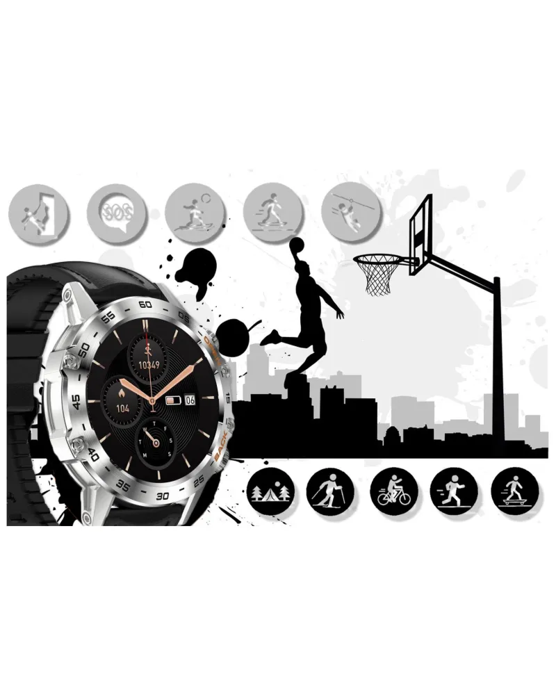 SMARTWATCH MĘSKI GRAVITY GT9-6 - WYKONYWANIE POŁĄCZEŃ, CIŚNIENIOMIERZ (sg021f) SMARTWATCH MĘSKI GRAVITY GT9-6 - WYKONYWANIE POŁĄCZEŃ, CIŚNIENIOMIERZ (sg021f)