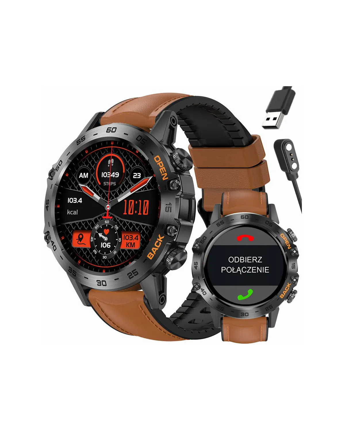 SMARTWATCH MĘSKI GRAVITY GT9-7 - WYKONYWANIE POŁĄCZEŃ, CIŚNIENIOMIERZ (sg021g) SMARTWATCH MĘSKI GRAVITY GT9-7 - WYKONYWANIE POŁĄCZEŃ, CIŚNIENIOMIERZ (sg021g)