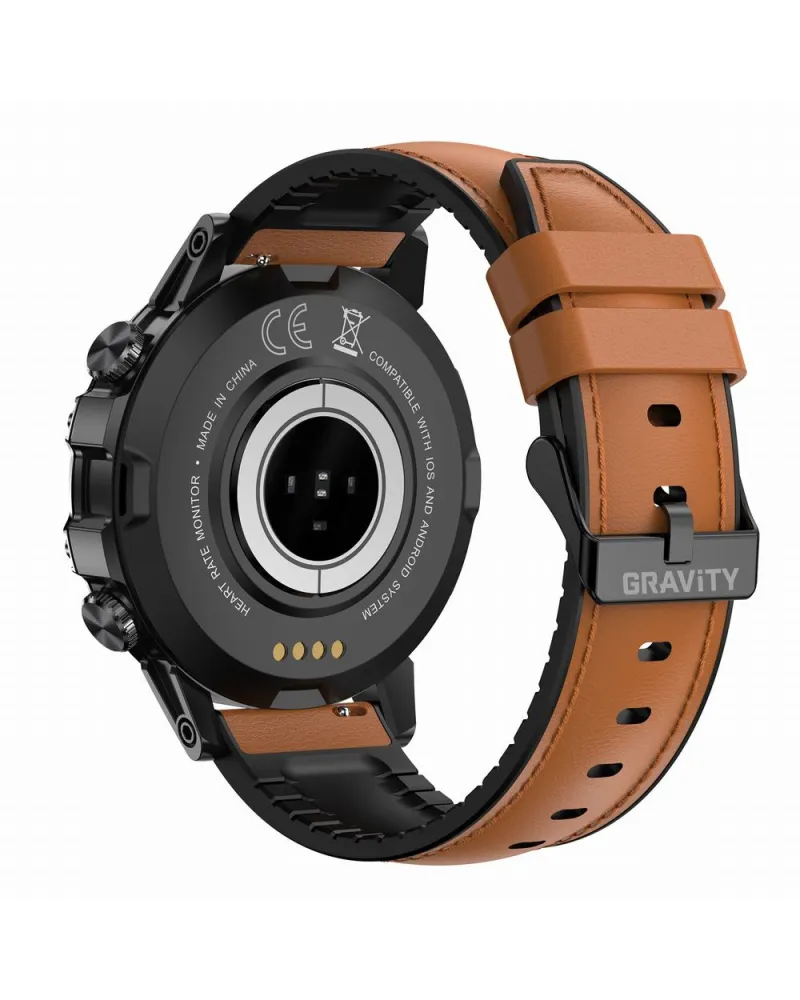 SMARTWATCH MĘSKI GRAVITY GT9-7 - WYKONYWANIE POŁĄCZEŃ, CIŚNIENIOMIERZ (sg021g) SMARTWATCH MĘSKI GRAVITY GT9-7 - WYKONYWANIE POŁĄCZEŃ, CIŚNIENIOMIERZ (sg021g)