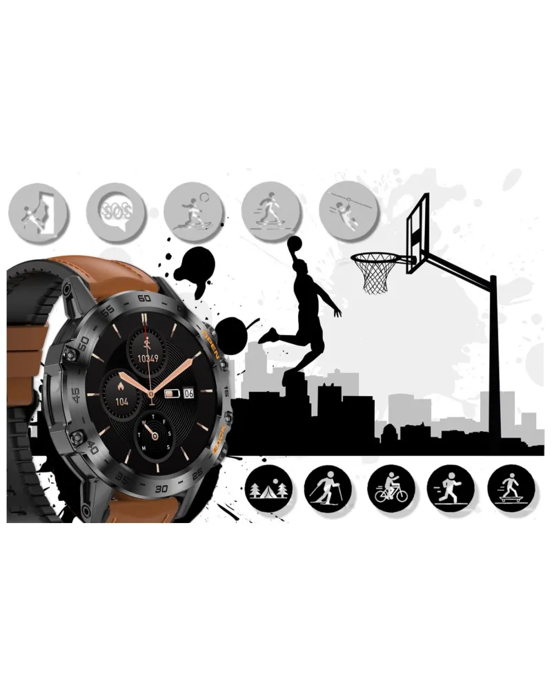 SMARTWATCH MĘSKI GRAVITY GT9-7 - WYKONYWANIE POŁĄCZEŃ, CIŚNIENIOMIERZ (sg021g) SMARTWATCH MĘSKI GRAVITY GT9-7 - WYKONYWANIE POŁĄCZEŃ, CIŚNIENIOMIERZ (sg021g)