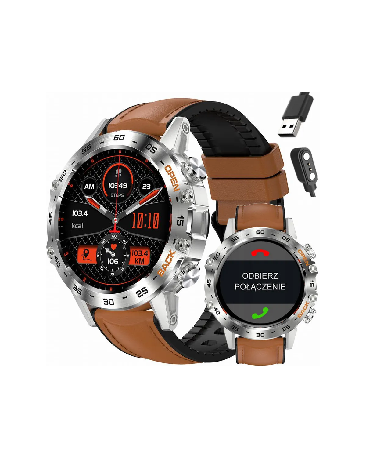 SMARTWATCH MĘSKI GRAVITY GT9-8 - WYKONYWANIE POŁĄCZEŃ, CIŚNIENIOMIERZ (sg021h) SMARTWATCH MĘSKI GRAVITY GT9-8 - WYKONYWANIE POŁĄCZEŃ, CIŚNIENIOMIERZ (sg021h)