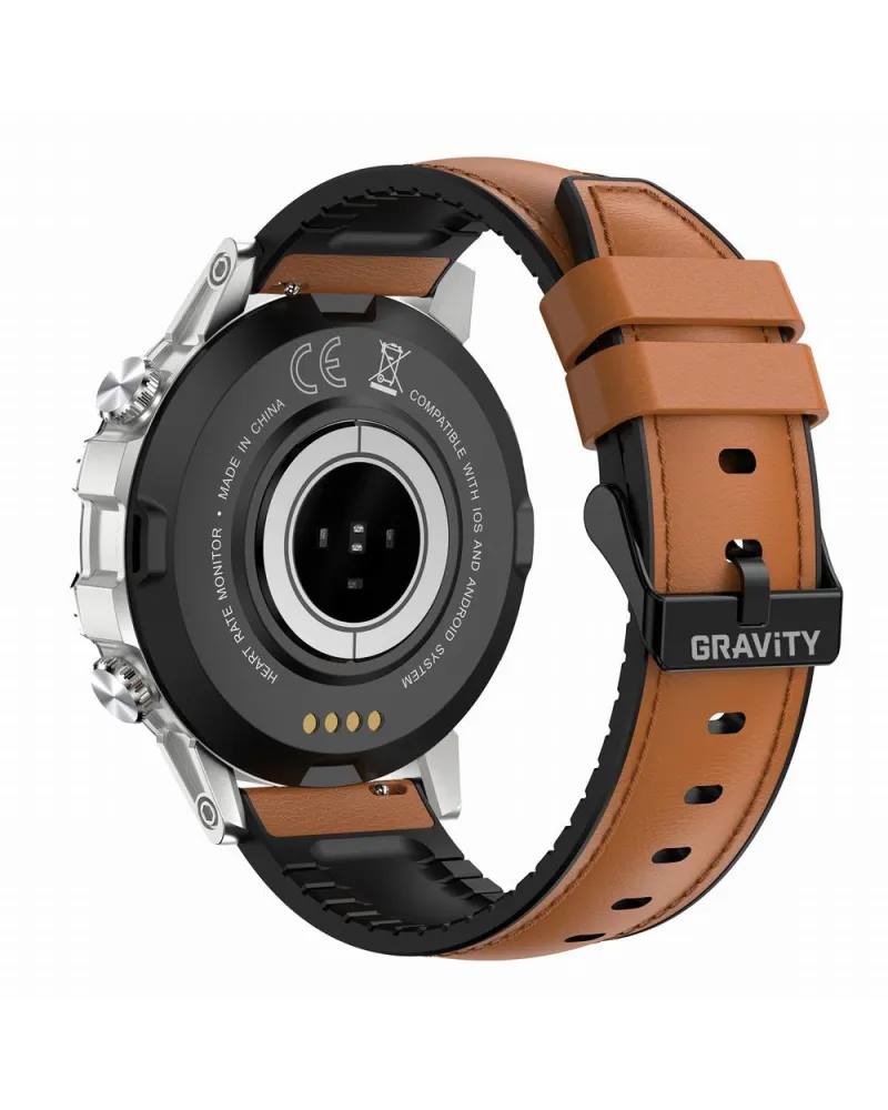 SMARTWATCH MĘSKI GRAVITY GT9-8 - WYKONYWANIE POŁĄCZEŃ, CIŚNIENIOMIERZ (sg021h) SMARTWATCH MĘSKI GRAVITY GT9-8 - WYKONYWANIE POŁĄCZEŃ, CIŚNIENIOMIERZ (sg021h)