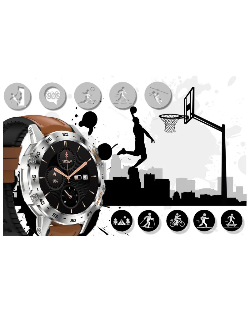 SMARTWATCH MĘSKI GRAVITY GT9-8 - WYKONYWANIE POŁĄCZEŃ, CIŚNIENIOMIERZ (sg021h) SMARTWATCH MĘSKI GRAVITY GT9-8 - WYKONYWANIE POŁĄCZEŃ, CIŚNIENIOMIERZ (sg021h)