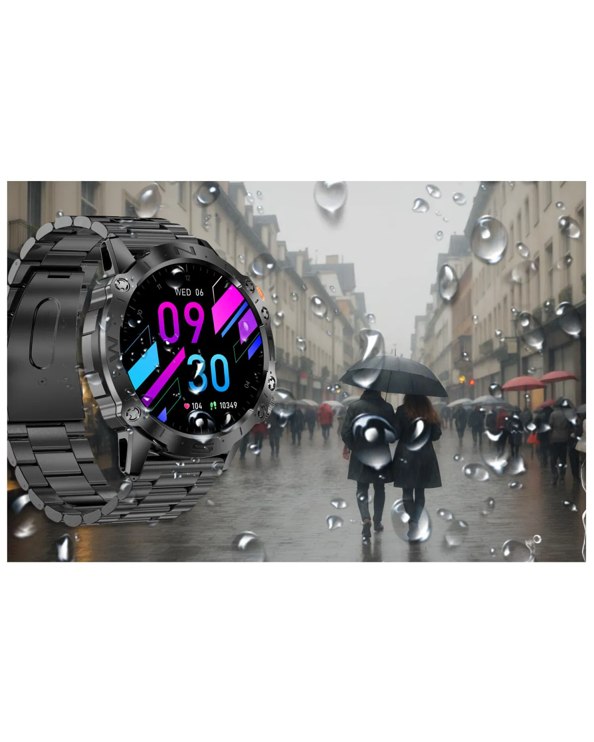 SMARTWATCH MĘSKI GRAVITY GT20-1 - AMOLED, DODATKOWY PASEK (sg024a)