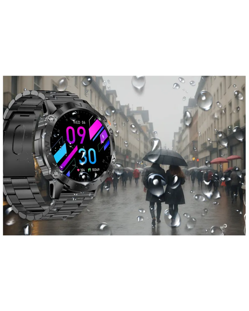 SMARTWATCH MĘSKI GRAVITY GT20-1 - AMOLED, DODATKOWY PASEK (sg024a)