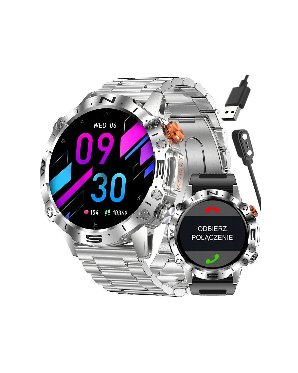 SMARTWATCH MĘSKI GRAVITY GT20-2 - AMOLED, DODATKOWY PASEK (sg024b) SMARTWATCH MĘSKI GRAVITY GT20-2 - AMOLED, DODATKOWY PASEK (sg024b)