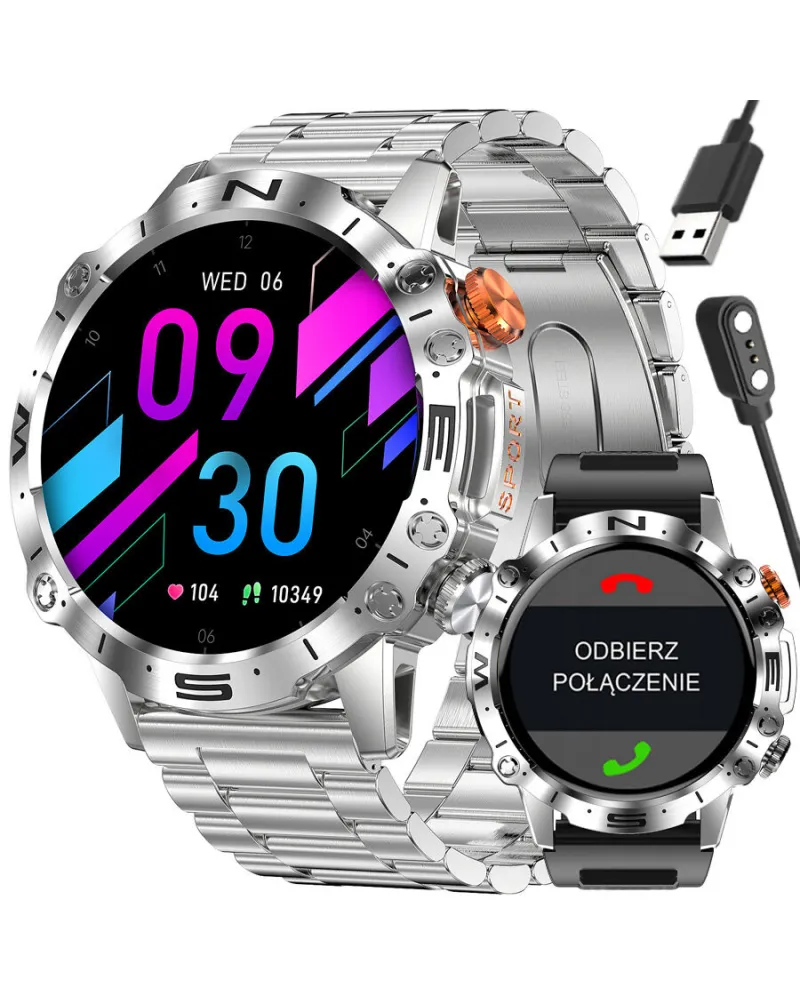 SMARTWATCH MĘSKI GRAVITY GT20-2 - AMOLED, DODATKOWY PASEK (sg024b) SMARTWATCH MĘSKI GRAVITY GT20-2 - AMOLED, DODATKOWY PASEK (sg024b)