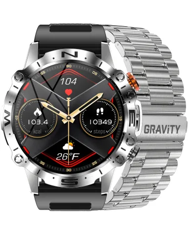 SMARTWATCH MĘSKI GRAVITY GT20-2 - AMOLED, DODATKOWY PASEK (sg024b) SMARTWATCH MĘSKI GRAVITY GT20-2 - AMOLED, DODATKOWY PASEK (sg024b)
