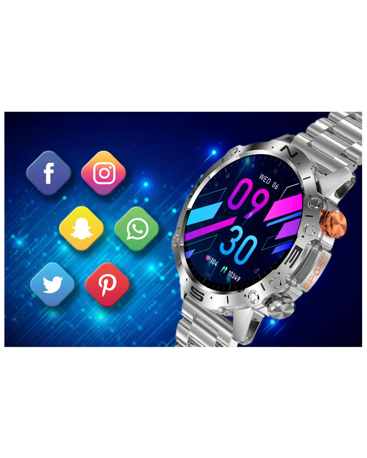 SMARTWATCH MĘSKI GRAVITY GT20-2 - AMOLED, DODATKOWY PASEK (sg024b) SMARTWATCH MĘSKI GRAVITY GT20-2 - AMOLED, DODATKOWY PASEK (sg024b)