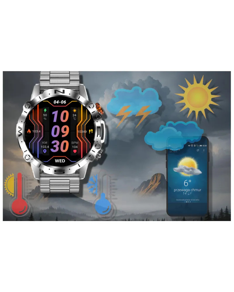 SMARTWATCH MĘSKI GRAVITY GT20-2 - AMOLED, DODATKOWY PASEK (sg024b) SMARTWATCH MĘSKI GRAVITY GT20-2 - AMOLED, DODATKOWY PASEK (sg024b)