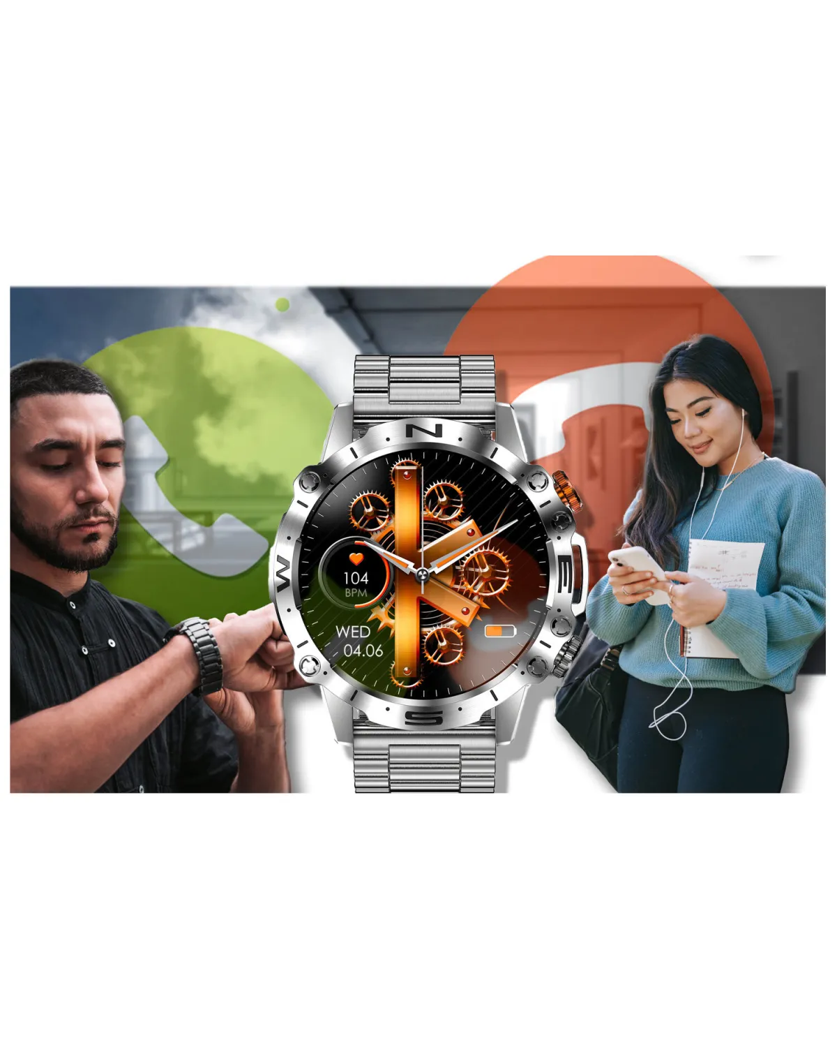 SMARTWATCH MĘSKI GRAVITY GT20-2 - AMOLED, DODATKOWY PASEK (sg024b) SMARTWATCH MĘSKI GRAVITY GT20-2 - AMOLED, DODATKOWY PASEK (sg024b)