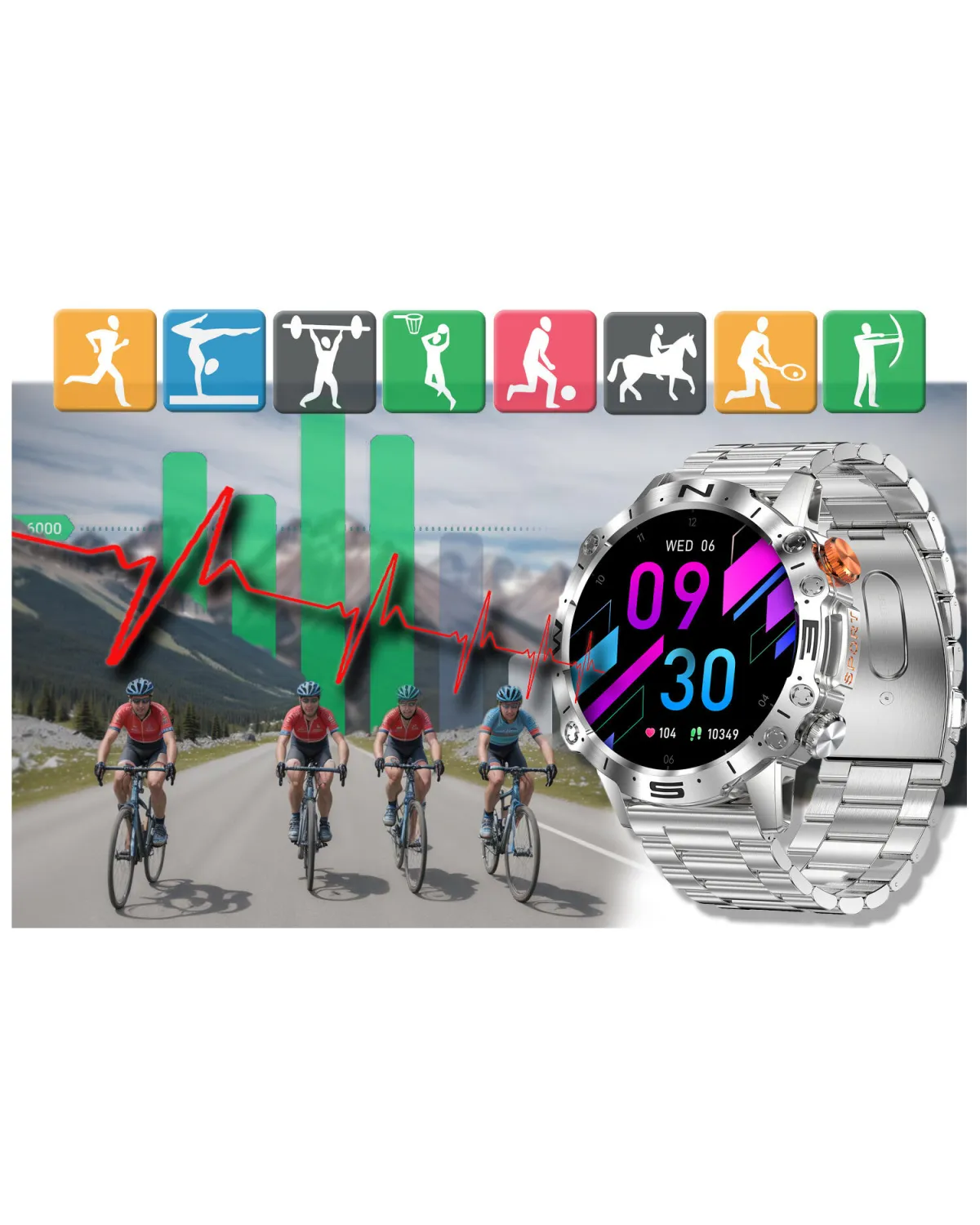 SMARTWATCH MĘSKI GRAVITY GT20-2 - AMOLED, DODATKOWY PASEK (sg024b) SMARTWATCH MĘSKI GRAVITY GT20-2 - AMOLED, DODATKOWY PASEK (sg024b)